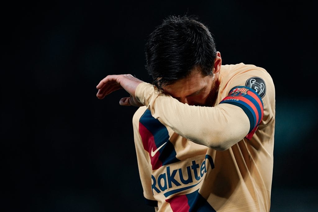 Lionel Messi Quique Setién Barça Champions League