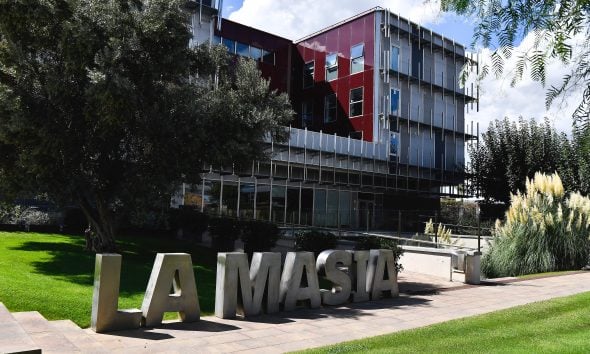 The main entrance of the La Masia