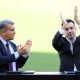 Joan Laporta and Xavi Hernandez