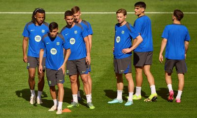 barcelona players in training