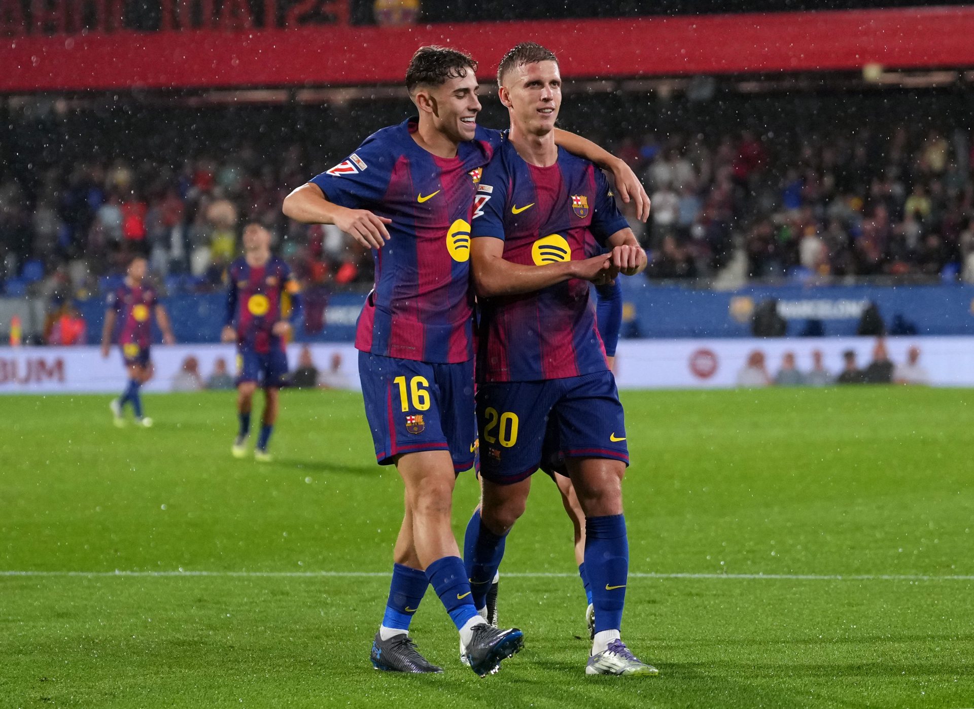 Dani Olmo, Fermin Lopez, Barcelona players