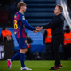 Tommy Marques and Hansi Flick of Barcelona