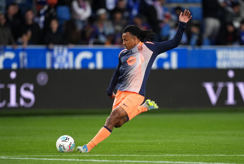 Jules Kounde of FC Barcelona