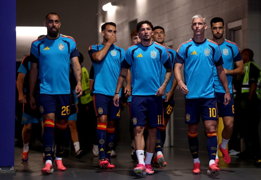 Borja Iglesias, Yeremy Pino e Dani Olmo da Espanha