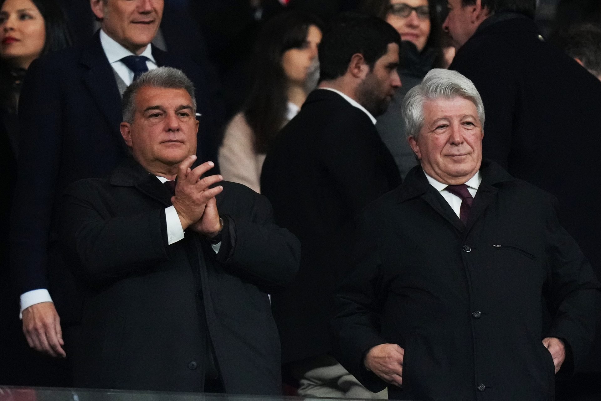 Joan Laporta, Enrique Cerezo, Barcelona and Atletico Madrid presidents