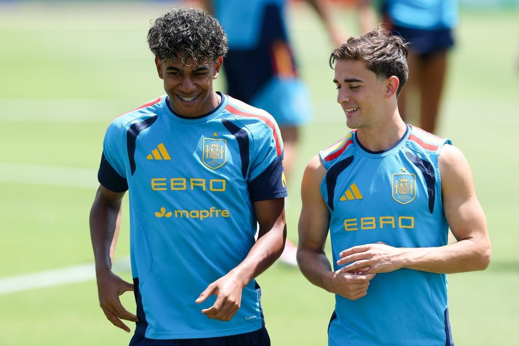 Lamine Yamal and Gavi of Spain
