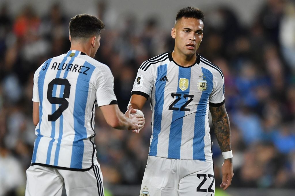 Argentine stars Julian Alvarez and Lautaro Martinez
