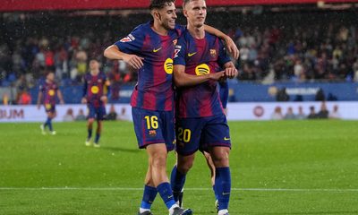 Dani Olmo, Fermin Lopez, Barcelona players