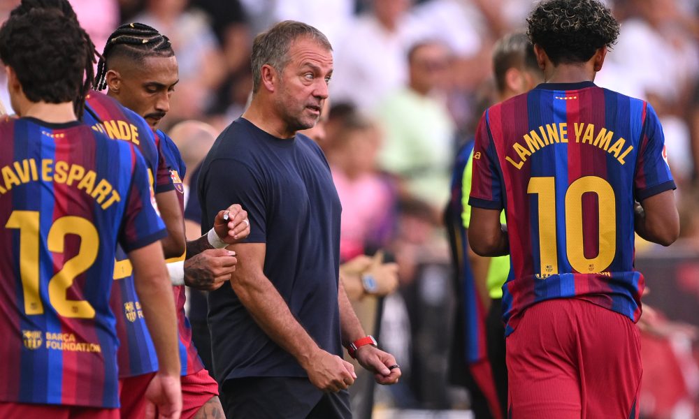 Barcelona coach Hansi Flick after Valencia win